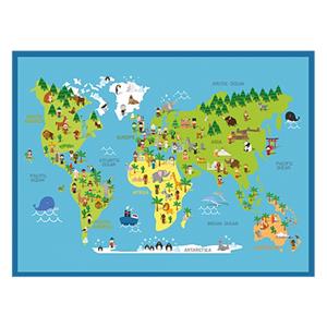Speelkleed Wereldkaart 90x120 cm Polyamide