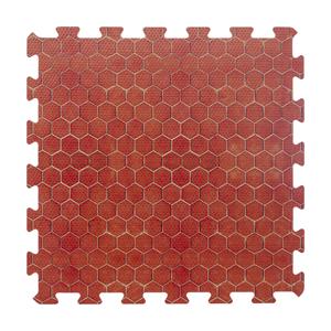 Neka 8x stuks Foam puzzelmat zwembadtegels/fitnesstegels terracotta tegeltjes 50 x 50 cm