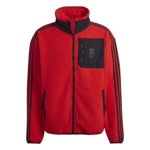 België Jas Fleece Lifestyler - Rood/Zwart