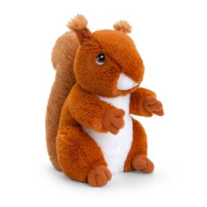 Pluche knuffel dier rode eekhoorn 18 cm -