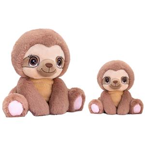 Pluche knuffel dieren set 2x luiaards 16 en 25 cm -