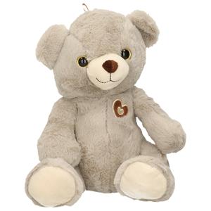 Sandy Pluche speelgoed knuffeldier Teddybeer grijs van 28 cm -