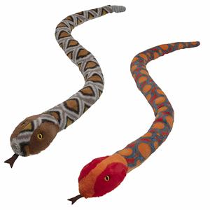 Pluche dieren knuffels 2x slangen van 150 cm -