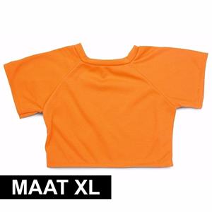 Oranje shirt voor Clothies knuffeldier 22 x 20 cm -