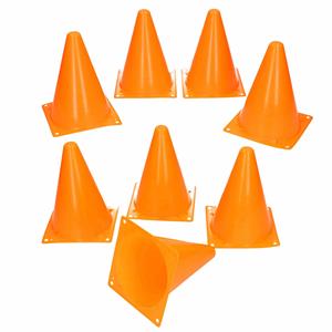 12x Sport/voetbal Training Pionnen Oranje 17 Cm port - Veldsporten - Training Pion/kegel/accessoires