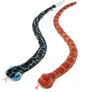Pluche dieren knuffels 2x slangen van cm -