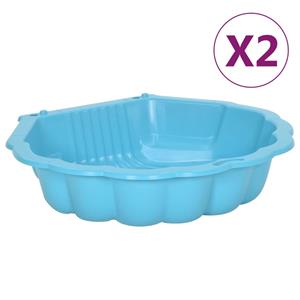 VidaXL Zandbakken 2 St 77x87x21 Cm Kunststof Blauw