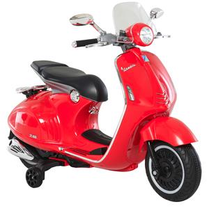 HOMCOM Elektrofahrzeug, Kinderfahrzeug, Kindermotorrad, Elektro-Motorrad mit MP3-Musik Beleuchtung, 3-6 Jahre, PP, Rot, 108 x 49 x 75 cm