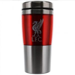 Taylors Football Souvenirs Liverpool Metal Thermobecher - Silber/Rot