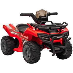 HOMCOM quad ATV kinderwagen kinderauto 6V batterij elektrische auto LED koplamp kindervoertuig kindermotor elektrische quad voor 18-36 maanden