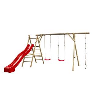 Swing King SwingKing speeltoestel met glijbaan Noortje rood 300cm