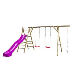 Swing King SwingKing speeltoestel met glijbaan Noortje paars 300cm