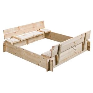 Swing King SwingKing zandbak Gucio onbehandeld hout 120x120x20cm