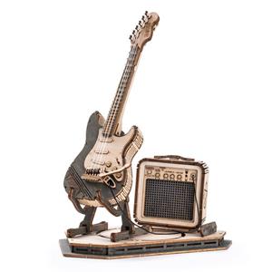 Robotime 3D Modelbouwpakket  3D Houten Puzzel Electric Guitar