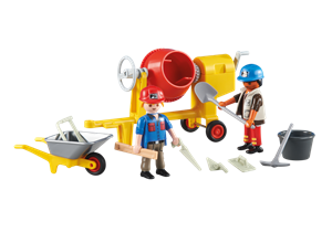 Playmobil 2 arbeiders met betonmolen
