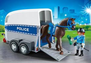 Playmobil Bereden politie met trailer