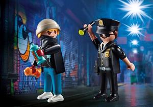 Playset Playmobil Duo Pack Polizei 70822 (10 Pcs)