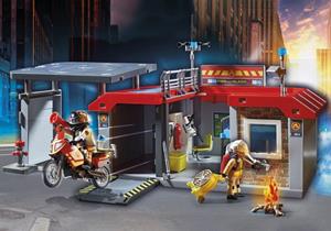 PLAYMOBIL 71193 City Action Mitnehm-Feuerwehrstation, Konstruktionsspielzeug