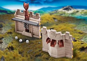Playmobil Uitbreiding muur en katapult voor de Grote burcht van de Novelmore ridders