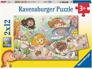 Ravensburger Kleine Feeën en Zeemeerminnen Puzzel (2 x 12 stukjes)