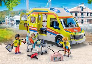 PLAYMOBIL 71202 City Life - Rettungswagen mit Licht und Sound, Konstruktionsspielzeug