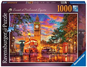 Zonsondergang Op Parliament Square, Londen (1000 Stukjes)