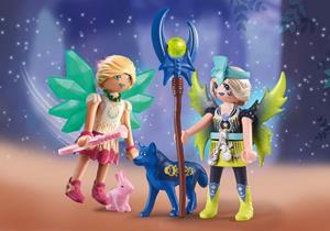 PLAYMOBIL Crystal- und Moon Fairy mit Seelentieren