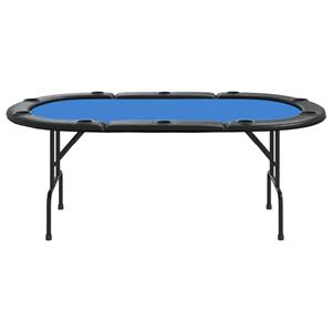 Vidaxl Pokertisch Klappbar 10 Spieler Blau 206x106x75 Cm