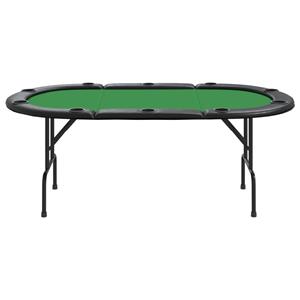 vidaXL Pokertafel voor 10 spelers inklapbaar 206x106x75 cm groen