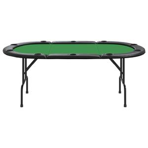 Vidaxl Pokertisch Klappbar 10 Spieler Grün 206x106x75 Cm