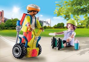 Playmobil Konstruktions-Spielset "Starter Pack, Rettung mit Balance-Racer (71257), City Life", (34 St.), Made in Europe