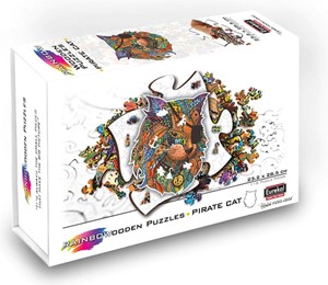 Eureka Rainbow Houten Puzzel - Piraten Kat (116 stukjes)