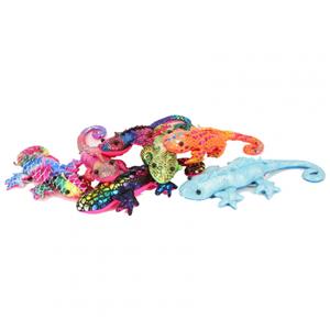 Nature Planet Pluche knuffel kameleon met glitters 20 cm -