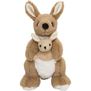 Nature Planet Pluche familie Kangoeroes knuffels van 22 cm -