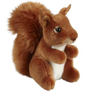 Ravensden Pluche knuffel dieren Rode Eekhoorn van 18 cm -