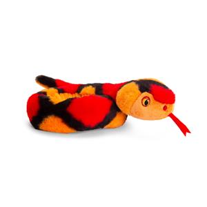 Keel Toys Pluche knuffel dier kleine opgerolde slang rood 65 cm -