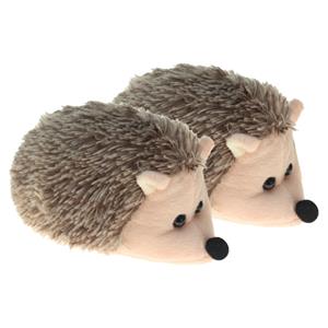 Pluche egel knuffel - 2x - bruin/beige - 20 cm - dieren knuffels -