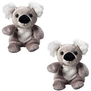 Schmoozies 2x Pluche koala zusjes knuffels 11 cm met beschrijfbaar label -