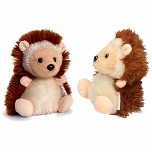 Set van 2x stuks pluche egel knuffel van 14 cm -