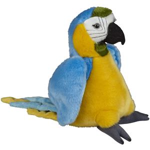Ravensden Pluche knuffel dieren blauwe Macaw papegaai vogel van 28 cm -