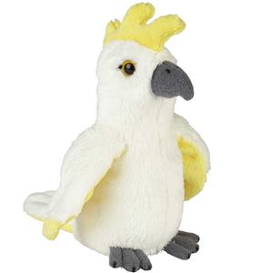 Ravensden Pluche knuffel dieren Kaketoe vogel van 15 cm -