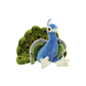 Nature Planet Pluche pauw knuffel van 18 cm -