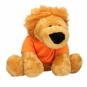 Pluche Holland leeuw knuffel 30 cm met oranje shirt -