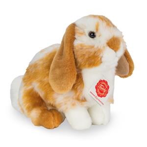 Teddy HERMANN Hase sitzend hellbraun/weiß gescheckt 20 cm