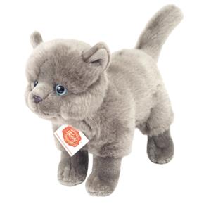 Teddy HERMANN Kartäuser Katze stehend dunkelgrau, 20 cm