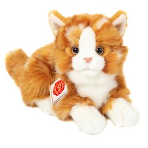 Teddy HERMANN Katze liegend rot getigert, 20 cm