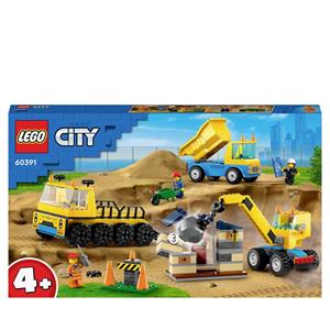 LEGO City 60391 Baufahrzeuge und Kran mit Abrissbirne