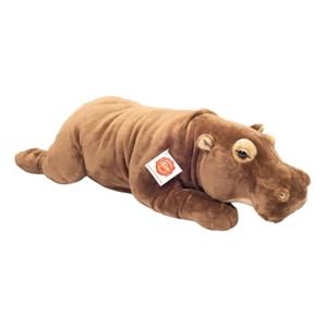 Hermann Teddy Knuffeldier Nijlpaard - zachte pluche stof - premium kwaliteit knuffels - bruin - cm -