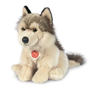 Teddy HERMANN Wolf zittend, 29 cm