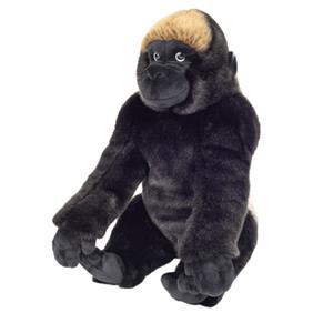 Teddy HERMANN Berggorilla sitzend schwarz, 35 cm
